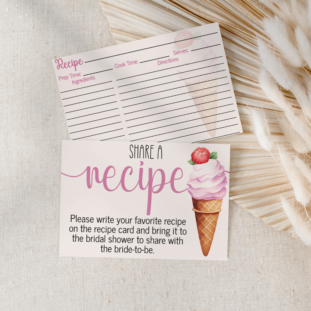 Bridal Shower Ice Cream Stationary Bundle