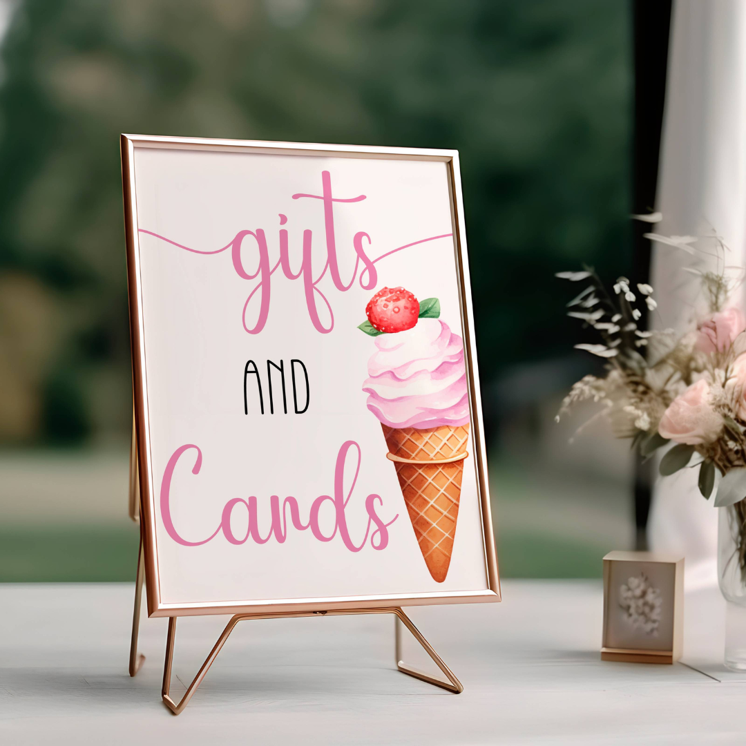 Bridal Shower Ice Cream Stationary Bundle