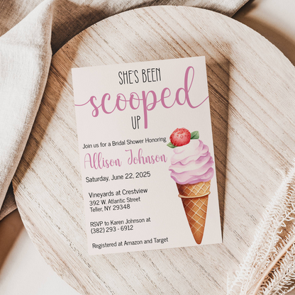 Bridal Shower Ice Cream Stationary Bundle