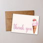 Bridal Shower Thank you Card, Custom Cute Stationary, She's Been Scooped Up